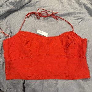 Linen Banana republic cropped  top brand new